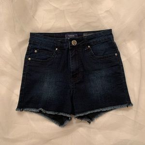 High waisted jean shorts, size 3